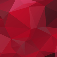 Low poly triangulated background. Shades of red. Vector illustration.