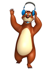 cute funny Bear cartoon character