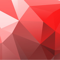 Fototapeta premium Low poly triangulated background. Shades of red. Vector illustration.