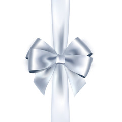 Shiny white satin ribbon
