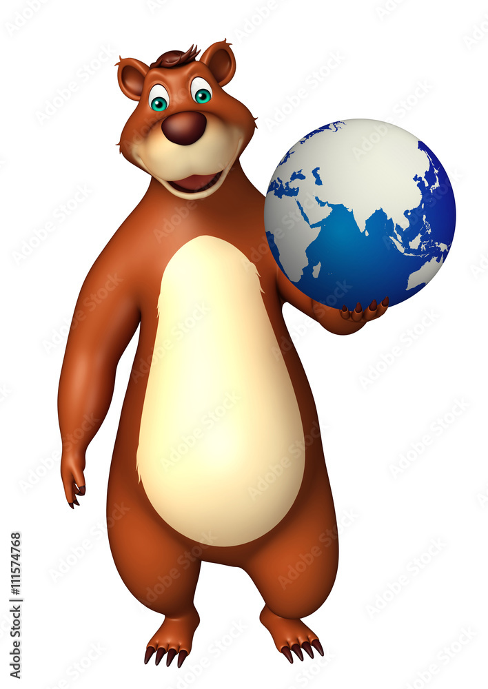 Poster Bear cartoon character