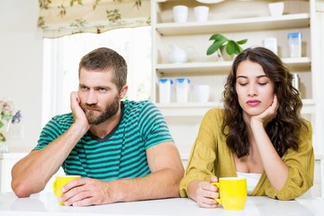 Couple upset with each other