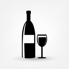 bottle and wine glass icon