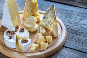 Various types of cheese