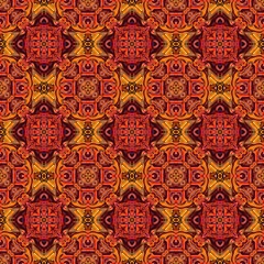 Abstract decorative red texture - kaleidoscope pattern 