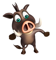 cute Boar funny cartoon character