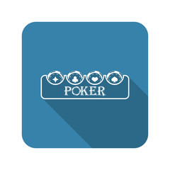 Poker chip vector icon