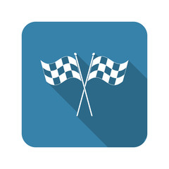 Checkered flags vector icon