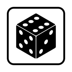 dice vector icon for web and mobile