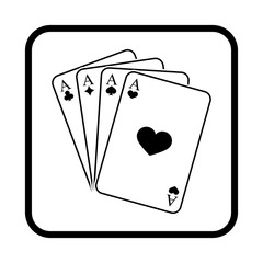 playing cards vector icon
