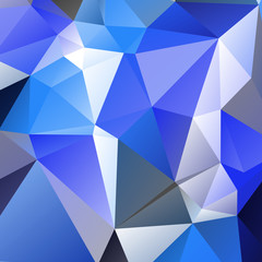 Low poly triangulated background. Blue shades. Vector illustration.