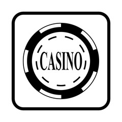 Casino chip vector icon