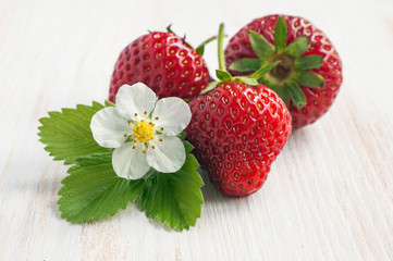 Ripe strawberry close-up