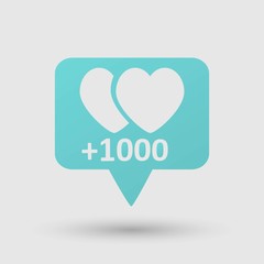 Heart in speech bubble icon