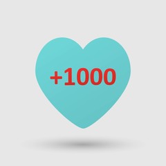 Heart symbol speech bubble icon