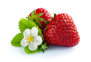 Ripe strawberry isolated