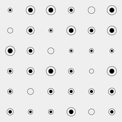 Pattern rounds. Monochrome minimal, geometric. Can be used as wrapping paper or texture for clothes.