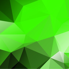 Fototapeta na wymiar Low poly triangulated background. Green shades. Vector illustration.