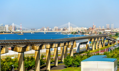 Fototapeta premium Tokyo Monorail line at Haneda International Airport