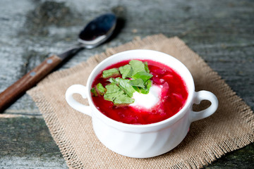 traditional Ukrainian borsch
