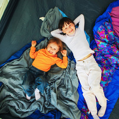 Family happy outdoors.