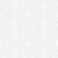 Seamless floral paisley wallpaper in white and gray colors