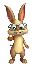 cute Bunny cartoon character with sunglass