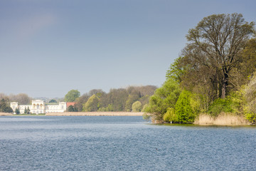 Fototapeta premium Hranicni Palace, Hlohovecky pond, Czech Republic