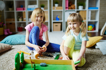 Playing in kindergarten