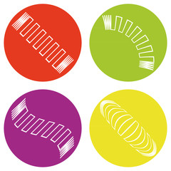 monochrome icon set with Springs