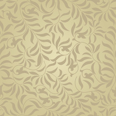 Vector seamless pattern with golden ornament.