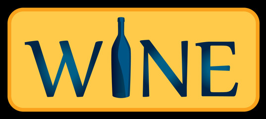 White wine. Logo. It can be used to design the menu, wine list, an invitation to a tasting for restaurant, bar, shop.