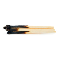 Pile of Wooden matches isolated over the white background
