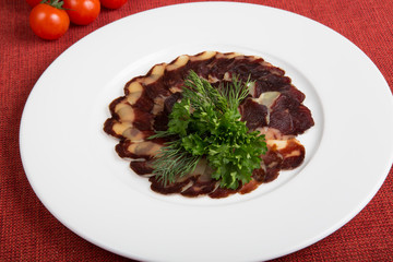 Jerky meat sliced