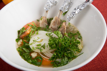 Traditional mutton soup