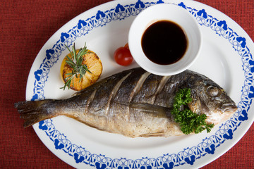 Dorado fish grilled