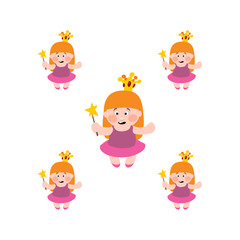 Little girl seamless pattern, princess, toddler, baby.