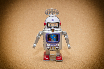 Old Vintage Mechanic Robot Toy