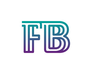 FB lines letter logo