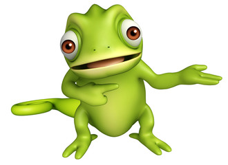 cute Chameleon funny cartoon character