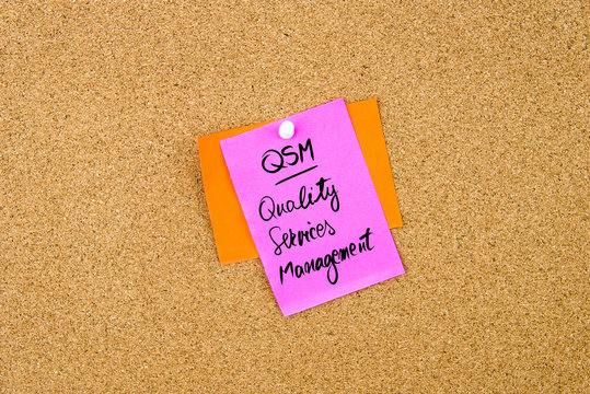 Business Acronym QSM as Quality Services Management