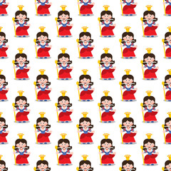 Queen seamless pattern.