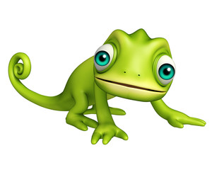 Fototapeta premium cute Chameleon funny cartoon character