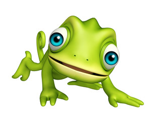 cute Chameleon funny cartoon character