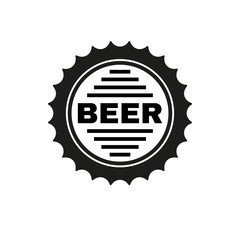 The beer icon. Pub and beer, alcohol symbol. UI. Web. Logo. Sign. Flat design. App. Stock