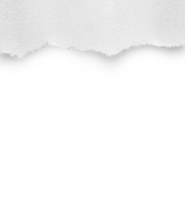 white torn paper isolated over white background with clipping path.
