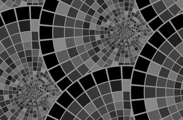 A seamless repeating pattern imitating tiled in a circle on the
