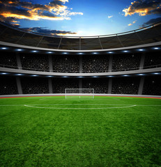 Fototapeta premium soccer stadium with the bright lights