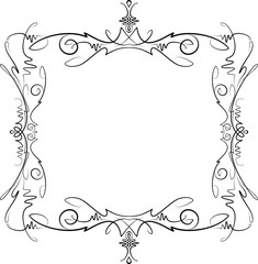 Unusual, decorative lace ornament, vintage frame with empty place for your text. Vector illustration greeting
