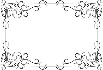 Unusual, decorative lace ornament, vintage frame with empty place for your text. Vector illustration greeting